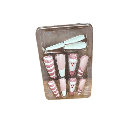 Press On Nail Kit Pink Santa - Picture 3 of 3